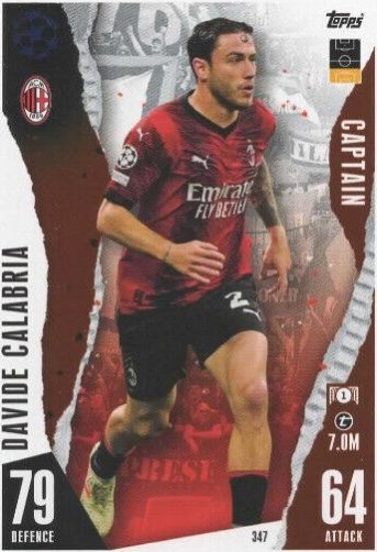 Davide Calabria 2023 Topps Match Attax UEFA Club Competitions