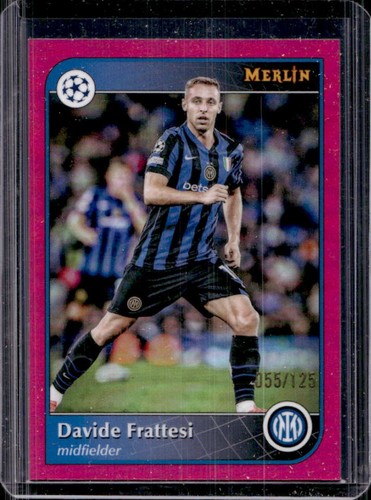 Davide Frattesi 2024 Topps Merlin Chrome UEFA Magenta Refractor /125
