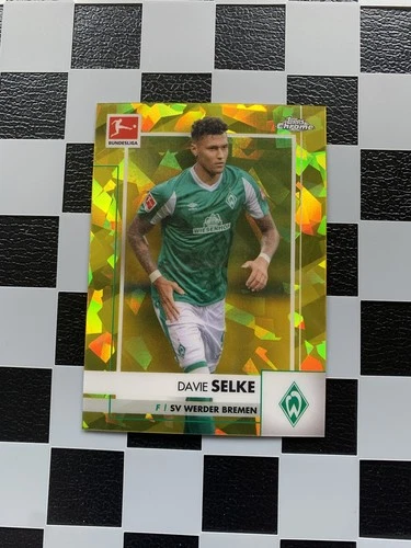 Davie Selke 2020 Topps Chrome Bundesliga Sapphire Yellow /99