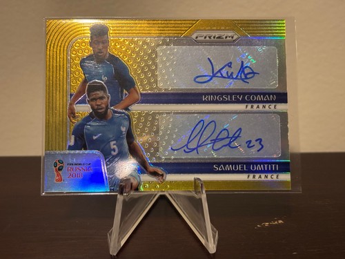 Dayot Upamecano and Kingsley Coman 2018 Panini Prizm World Cup Gold /10