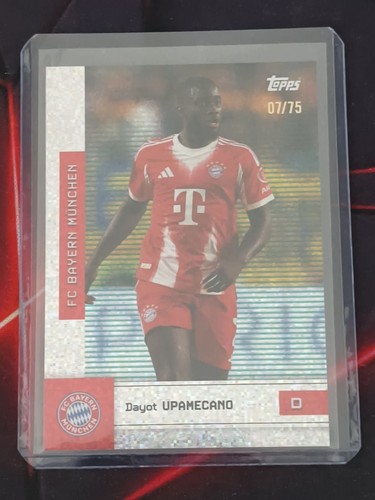 Dayot Upamecano 2025 Topps Bayern München Team Set Aqua Static /75