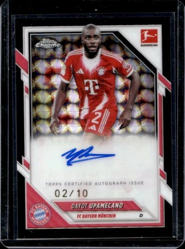 Dayot Upamecano 2025 Topps Chrome Black Geometric /10