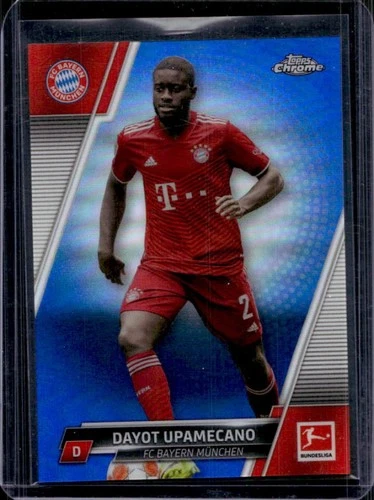 Dayot Upamecano 2021 Topps Chrome Blue Refractor /150