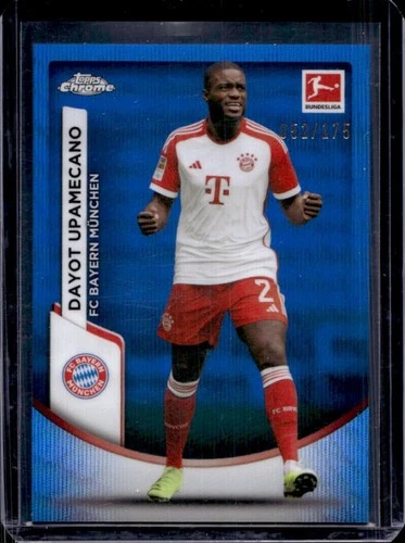 Dayot Upamecano 2023 Topps Chrome Blue Wave Refractor /175