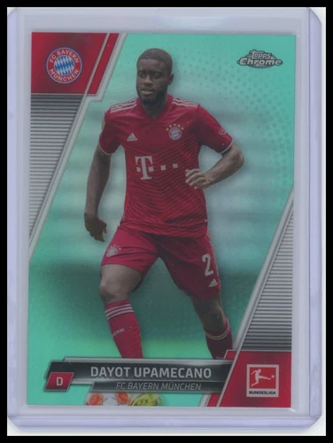 Dayot Upamecano 2021 Topps Chrome Bundesliga Aqua Bubble Refractor /275