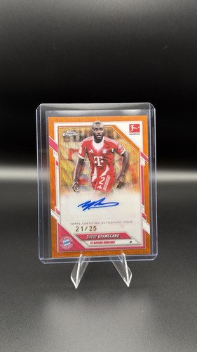 Dayot Upamecano 2026 Topps Chrome Bundesliga Orange Wave /25
