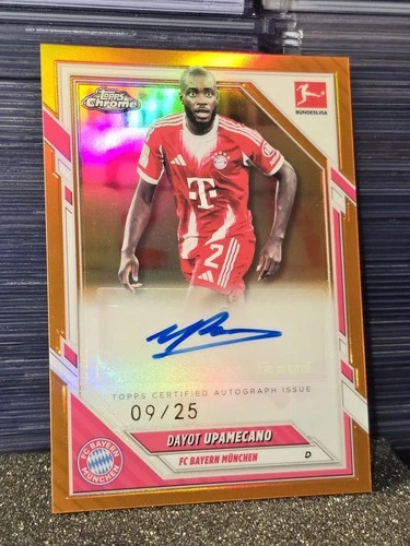 Dayot Upamecano 2025 Topps Chrome Orange Refractor /25