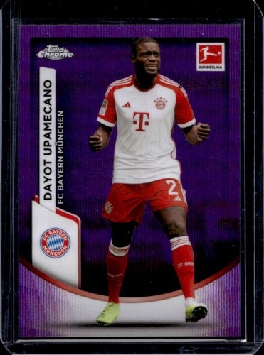 Dayot Upamecano 2023 Topps Chrome Purple Wave Refractor /299