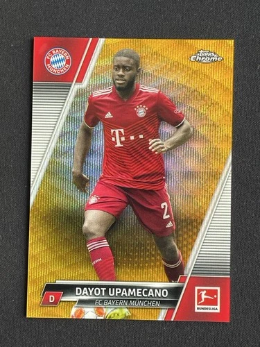 Dayot Upamecano 2021 Topps Cromo Bundesliga Gold Wave Refractor /50