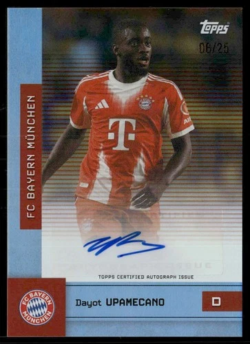 Dayot Upamecano 2025 Topps FC Bayern München Team Set Orange Foil /25