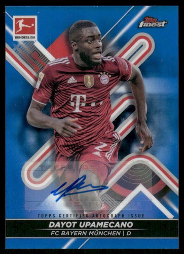 Dayot Upamecano 2021 Topps Finest Blue Refractor /65