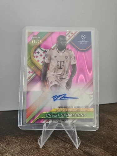 Dayot Upamecano 2025 Topps Finest Pink Lava /75