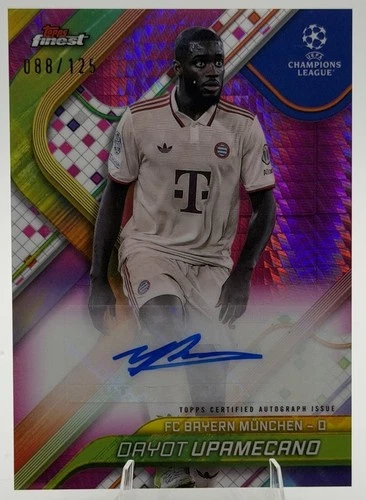 Dayot Upamecano 2024 Topps Finest Pink Refractor /125