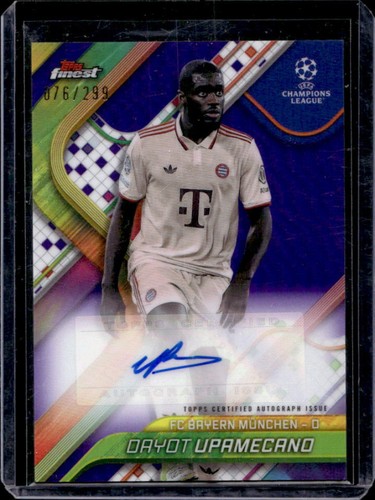 Dayot Upamecano 2024 Topps Finest Purple Refractor /299