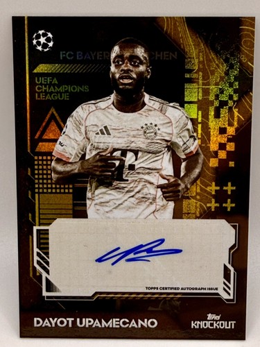 Dayot Upamecano 2025 Topps Knockout UEFA Gold 1/1