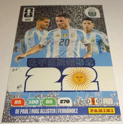 De Paul, Mac Allister, Fernandez 2026 Panini FIFA World Cup 2026 629
