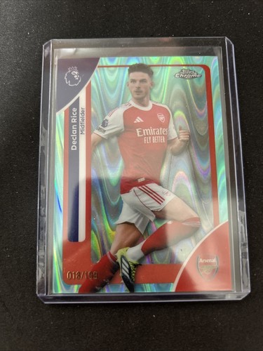 Declan Rice 2026 Topps Chrome Aqua Raywave /199