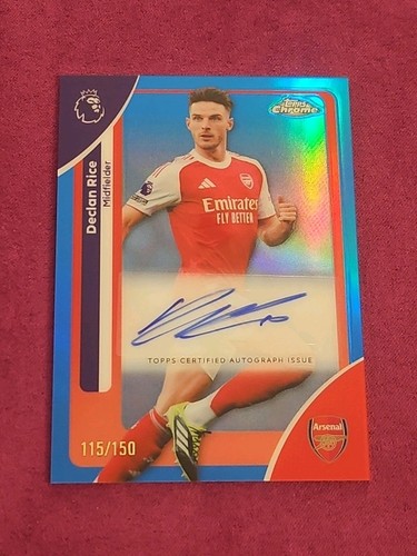 Declan Rice 2026 Topps Chrome Blue Refractor /150