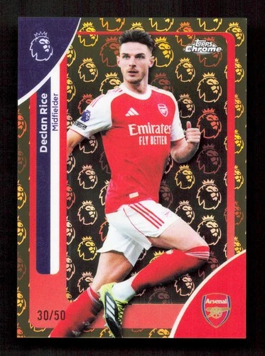 Declan Rice 2026 Topps Chrome Gold Refractor /50