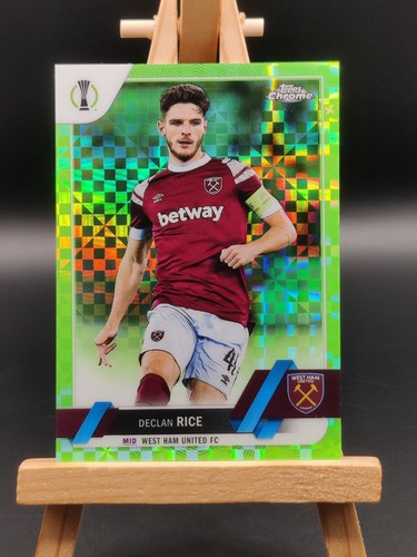 Declan Rice 2023 Topps Chrome Green Shimmer /399