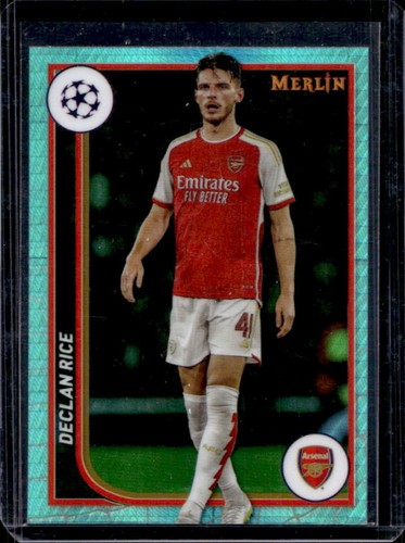 Declan Rice 2023 Topps Chrome Merlin Aqua Prism Refractor #13