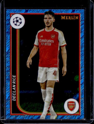 Declan Rice 2023 Topps Chrome Merlin Blue Shimmer Refractor /75