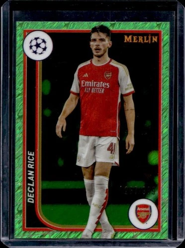 Declan Rice 2023 Topps Chrome Merlin Neon Green Shimmer Refractor /399