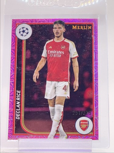 Declan Rice 2024 Topps Chrome Merlin Pink Mojo /275