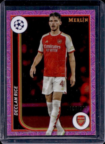 Declan Rice 2023 Topps Chrome Merlin UEFA Pink Mojo Refractor /275