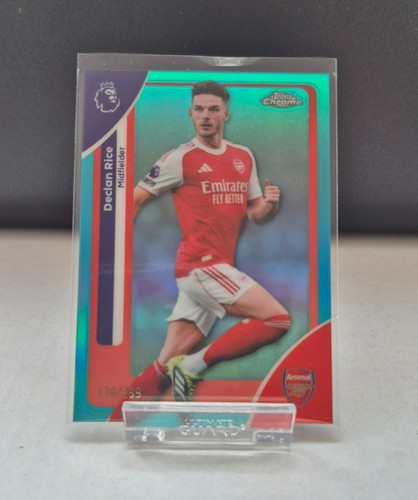 Declan Rice 2025 Topps Chrome Premier League Aqua /199