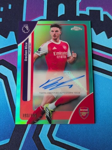 Declan Rice 2026 Topps Chrome Premier League Aqua Refractor /199