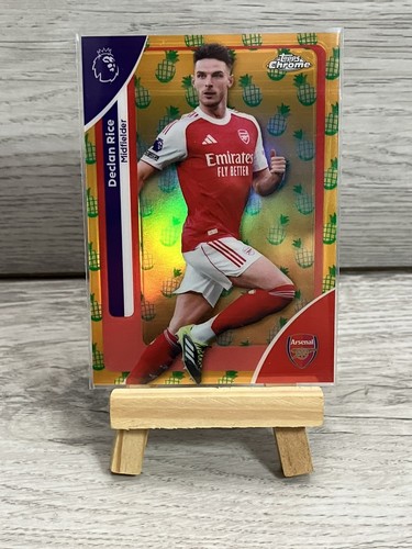 Declan Rice 2026 Topps Chrome Premier League Pineapple Blast Refractor