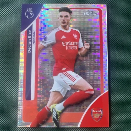 Declan Rice 2026 Topps Chrome Premier League Prism Refractor /14