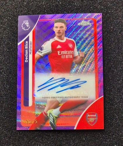 Declan Rice 2025 Topps Chrome Purple Wave /75