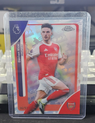 Declan Rice 2025 Topps Chrome Red RetroFractor /92