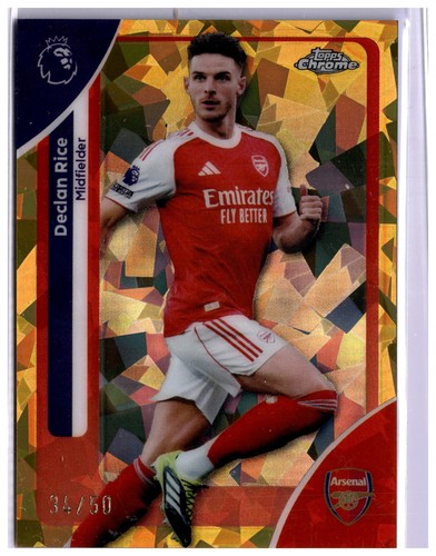 Declan Rice 2025 Topps Chrome Sapphire /50