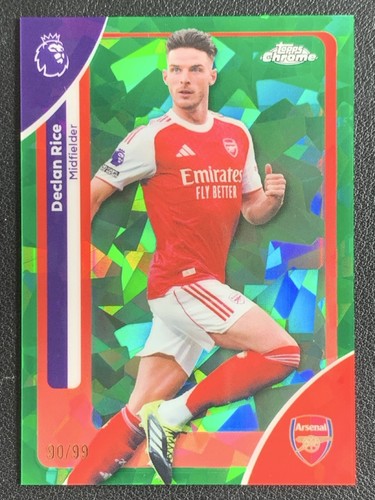 Declan Rice 2025 Topps Chrome Sapphire Green /99