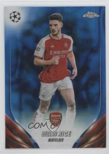 Declan Rice 2023 Topps Chrome UEFA Club Competitions Blue Lava Refractor 1/1