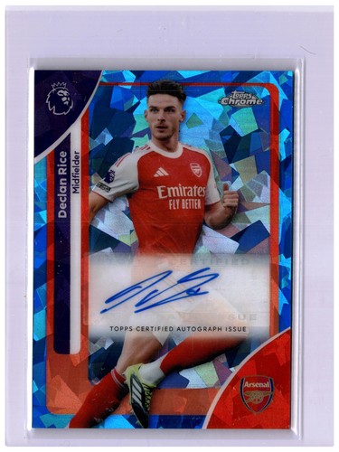 Declan Rice 2025 Topps Chrome Zaffiro