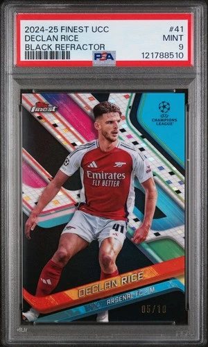 Declan Rice 2024 Topps Finest Black /10