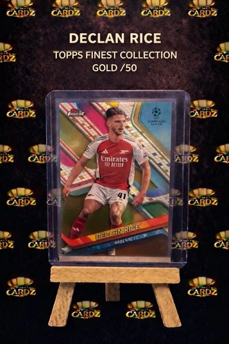Declan Rice 2024 Topps Finest Blue Refractor /75