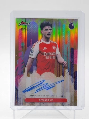 Declan Rice 2026 Topps Finest Gold Refractor /50