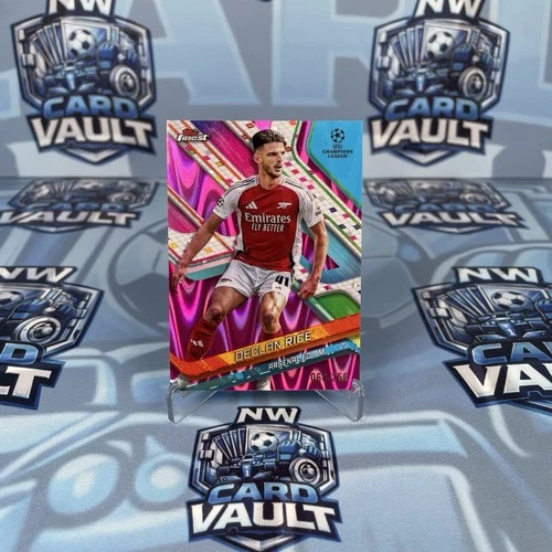 Declan Rice 2024 Topps Finest Pink Raywave Refractor /250