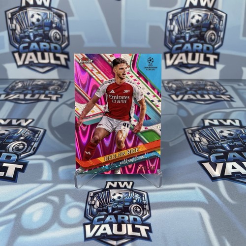 Declan Rice 2024 Topps Finest UEFA UCL Pink Raywave Refractor /250