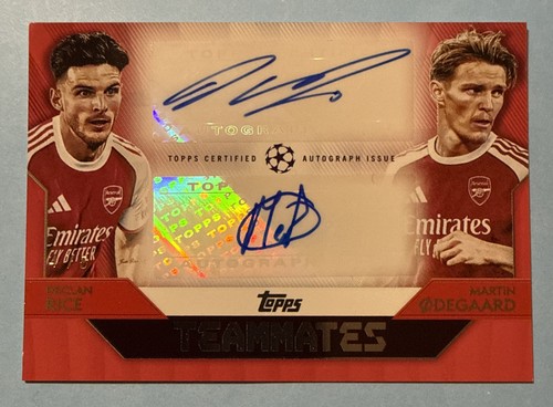 Declan Rice & Martin Odegaard 2026 Topps UEFA Red /5