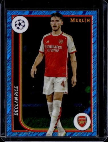 Declan Rice 2023 Topps Merlin Chrome Blue Shimmer Refractor /75