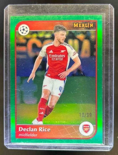 Declan Rice 2024 Topps Merlin Chrome Green Refractor /99