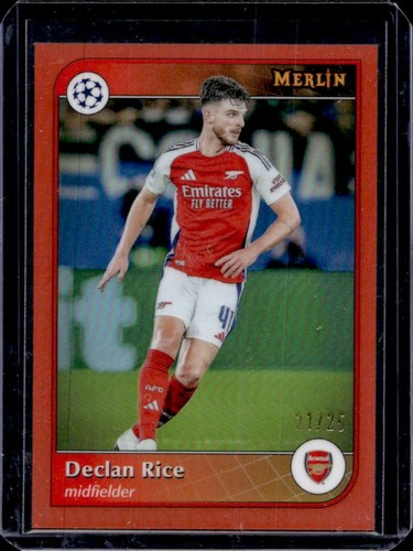 Declan Rice 2024 Topps Merlin Chrome Orange Refractor /25