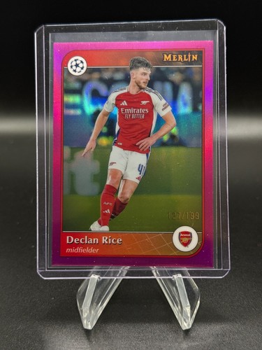 Declan Rice 2024 Topps Merlin Chrome Pink Refractor /199