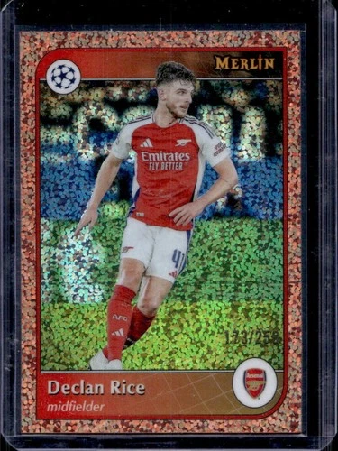 Declan Rice 2024 Topps Merlin Chrome Pink Shimmer Gold /250